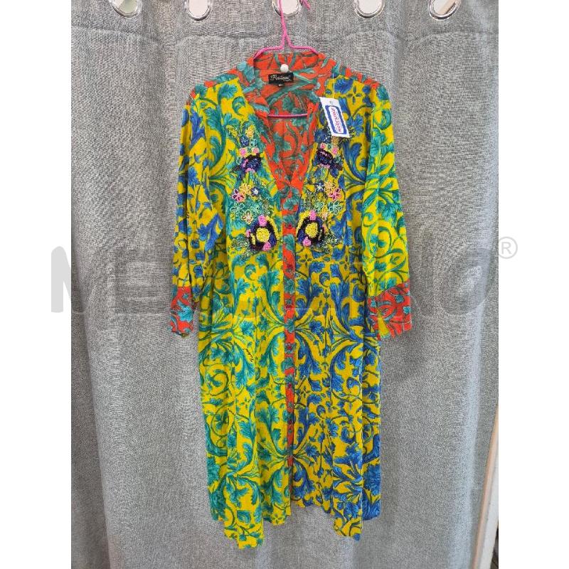 VESTITO DONNA POSITANO COLORATO PERLINE  | Mercatino dell'Usato Trapani via libica 1