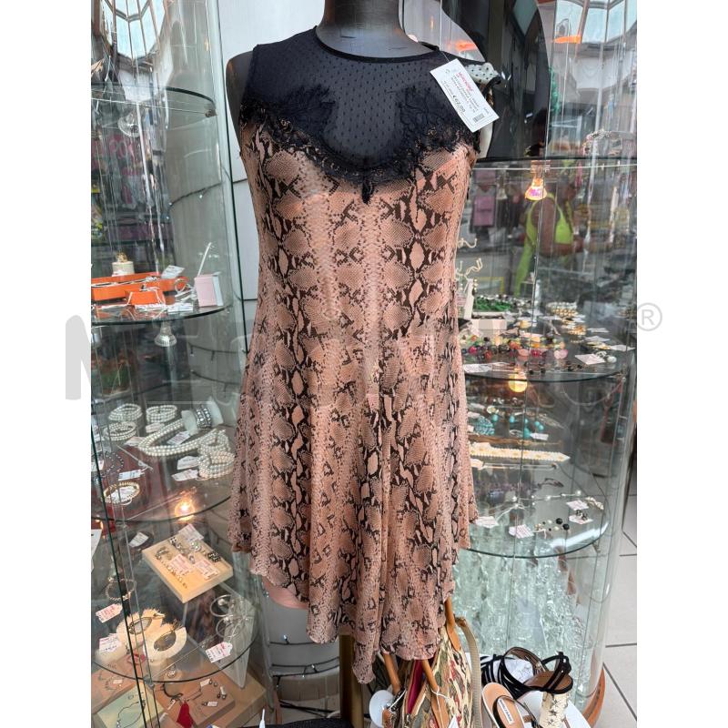 VESTITO DONNA TWINSET ROSA PITONATO CON PIZZO  | Mercatino dell'Usato Trapani via libica 1