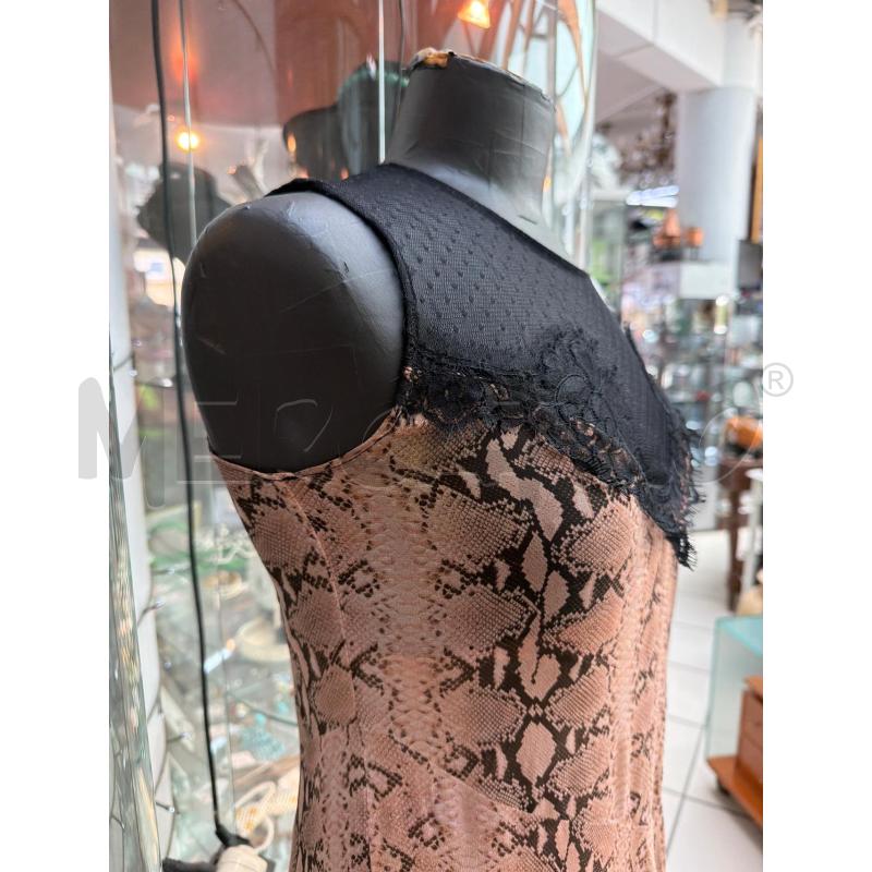 VESTITO DONNA TWINSET ROSA PITONATO CON PIZZO  | Mercatino dell'Usato Trapani via libica 2
