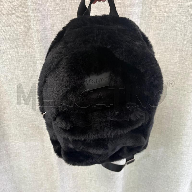 ZAINETTO DONNA BLAUER NERO PELLICCIA SINTETICA | Mercatino dell'Usato Trapani via libica 1
