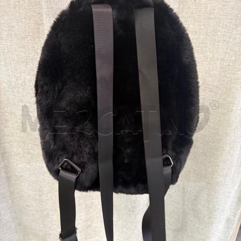 ZAINETTO DONNA BLAUER NERO PELLICCIA SINTETICA | Mercatino dell'Usato Trapani via libica 3