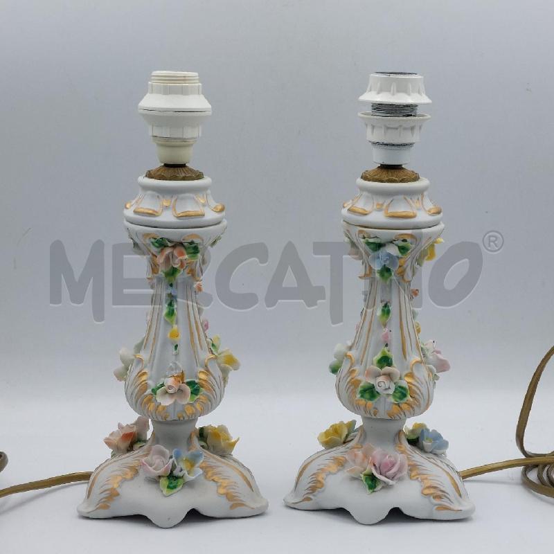 ABAT JOUR PZ.2 CERAMICA CON FIORI | Mercatino dell'Usato Alcamo 1