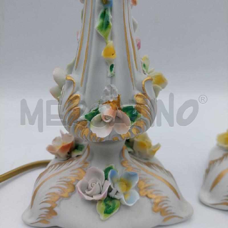 ABAT JOUR PZ.2 CERAMICA CON FIORI | Mercatino dell'Usato Alcamo 2