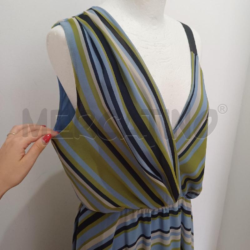 ABITO DONNA AZZURRO VERDE RIGHE OPERA' | Mercatino dell'Usato Alcamo 4
