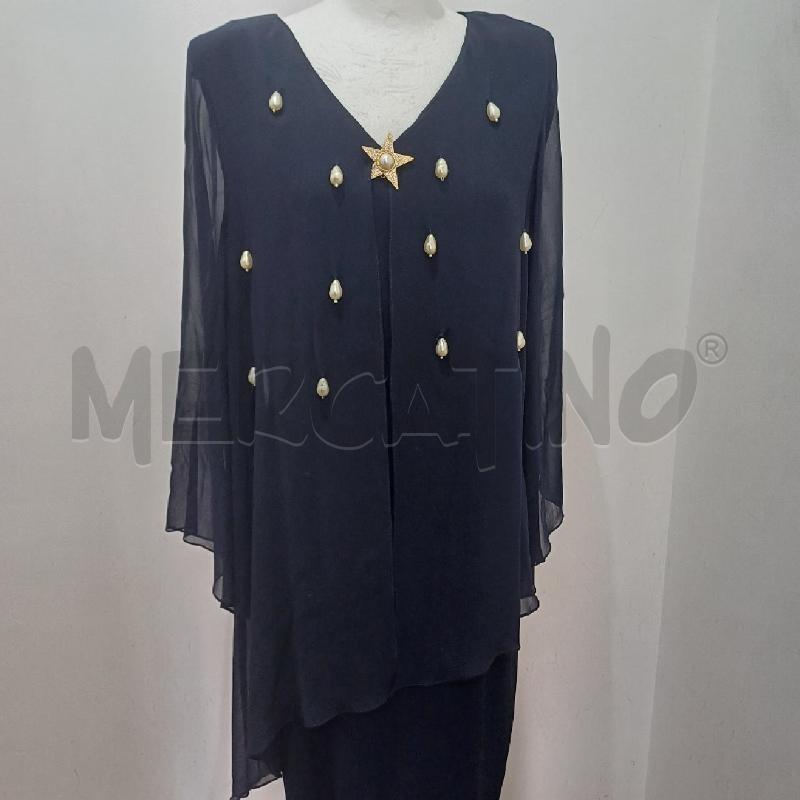 ABITO DONNA BLU PURA SETA CON SCARAMAZZI | Mercatino dell'Usato Alcamo 2