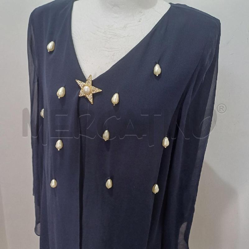 ABITO DONNA BLU PURA SETA CON SCARAMAZZI | Mercatino dell'Usato Alcamo 3