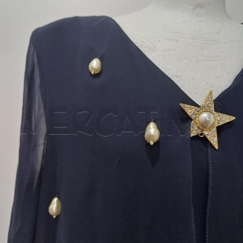 ABITO DONNA BLU PURA SETA CON SCARAMAZZI | Mercatino dell'Usato Alcamo 4