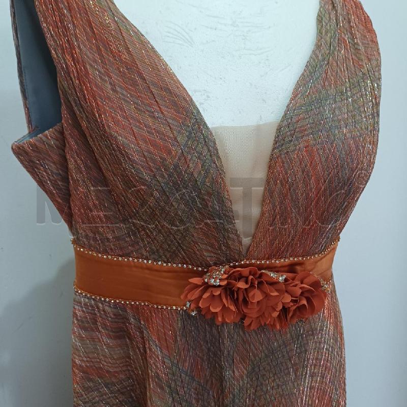 ABITO DONNA ELEGANTE ARANCIO LUREX ORO | Mercatino dell'Usato Alcamo 2
