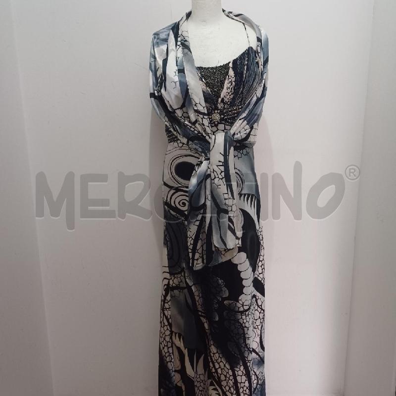 ABITO DONNA ELEGANTE BIANCO NERO+STOLA REGINA | Mercatino dell'Usato Alcamo 1