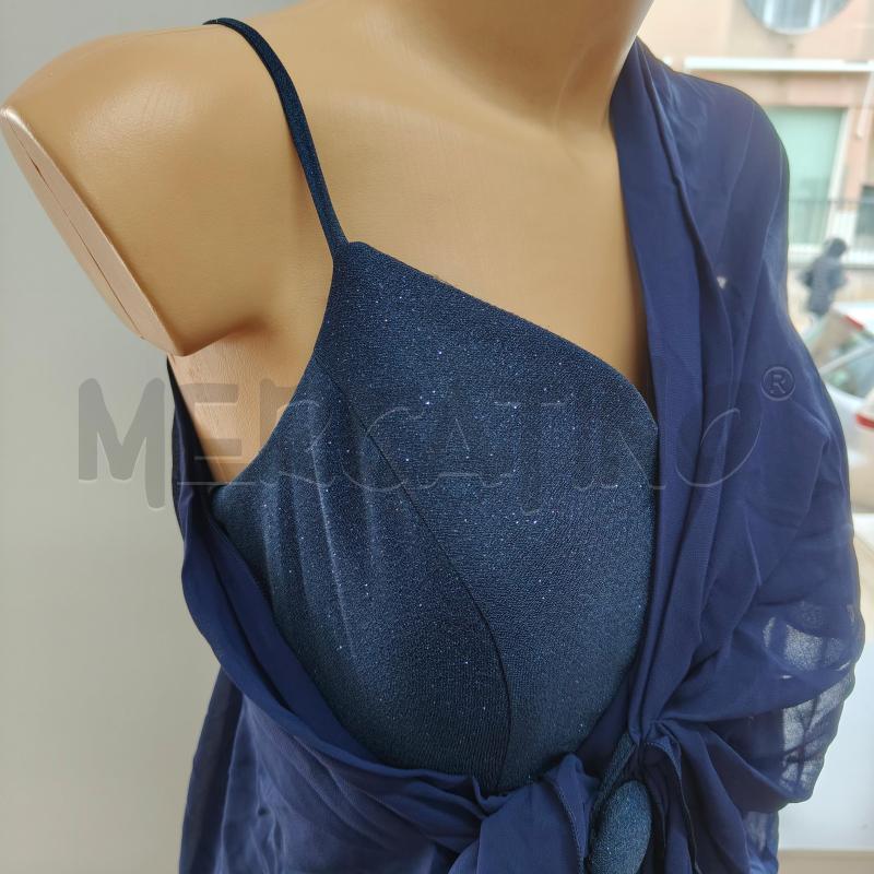 ABITO DONNA ELEGANTE BLU MICROGLITTER DANTHIENNE | Mercatino dell'Usato Alcamo 4