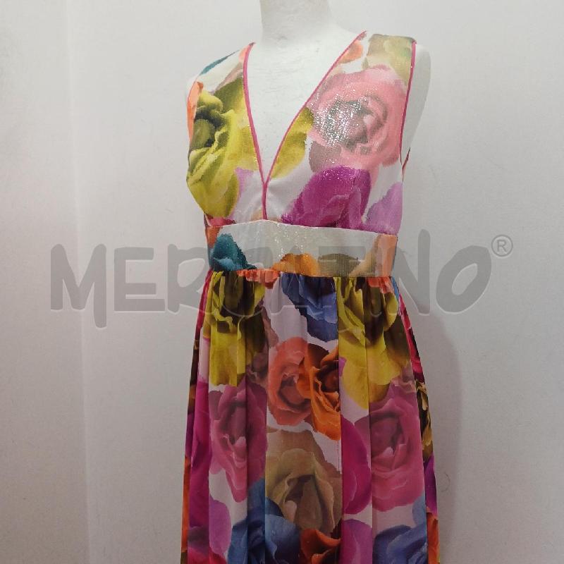 ABITO DONNA ELEGANTE FANTASIA FLOREALE ROSA GIALLO | Mercatino dell'Usato Alcamo 2