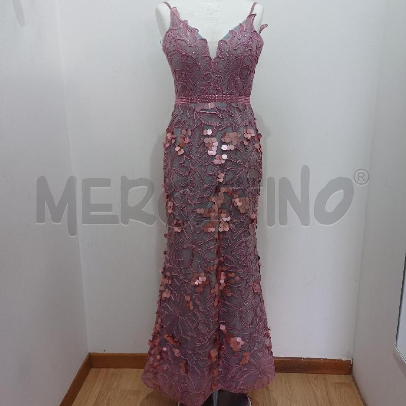 ABITO DONNA ELEGANTE MALVA PAILLETTES ALMA COUTURE | Mercatino dell'Usato Alcamo 1