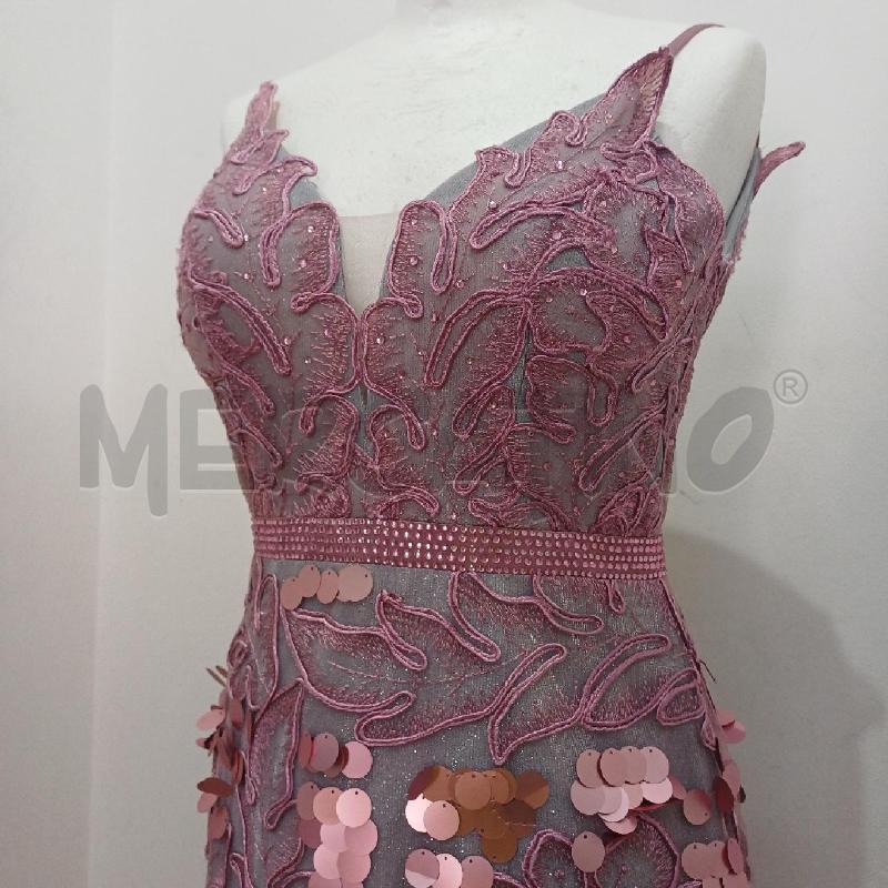 ABITO DONNA ELEGANTE MALVA PAILLETTES ALMA COUTURE | Mercatino dell'Usato Alcamo 2