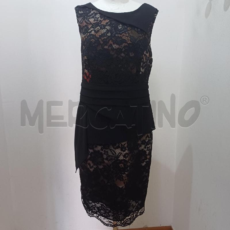 ABITO DONNA ELEGANTE NERO PIZZO FONDO ROSA TUBINO | Mercatino dell'Usato Alcamo 1