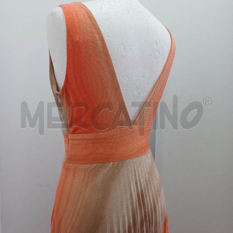 ABITO DONNA ELEGANTE PLISSE' EDAS ARANCIO PANNA | Mercatino dell'Usato Alcamo 5