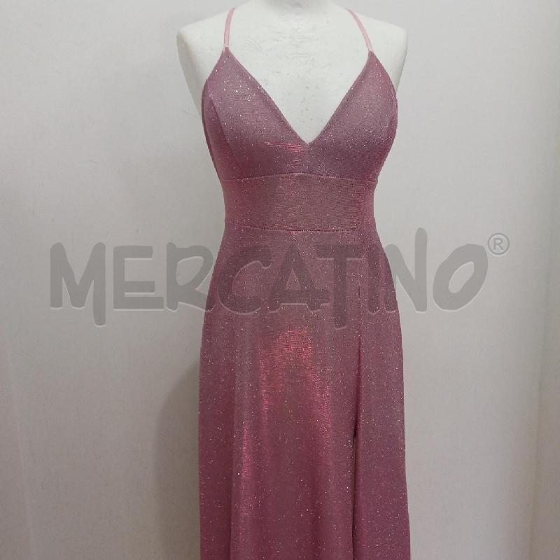 ABITO DONNA ELEGANTE ROSA LUREX LONGUETTE+GIACCHINO | Mercatino dell'Usato Alcamo 3