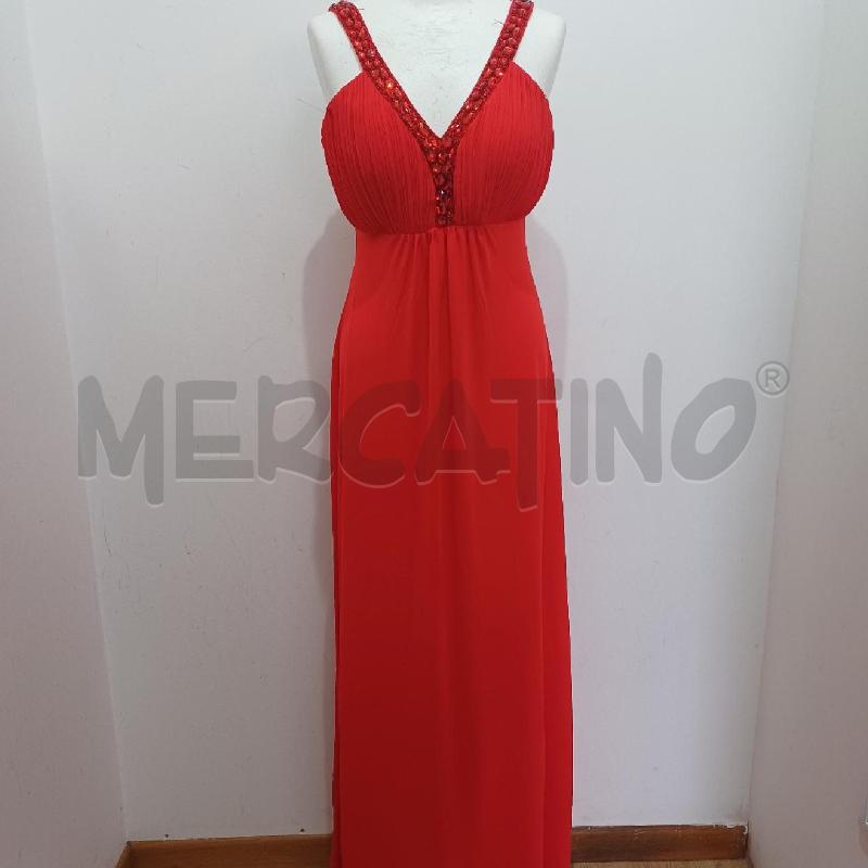 ABITO DONNA ELEGANTE ROSSO PIETRE ROSSE LUNGO | Mercatino dell'Usato Alcamo 1