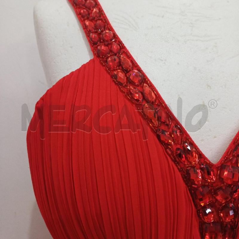 ABITO DONNA ELEGANTE ROSSO PIETRE ROSSE LUNGO | Mercatino dell'Usato Alcamo 3