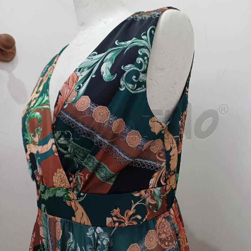 ABITO DONNA ELEGANTE VERDE MARRONE FANTASIA | Mercatino dell'Usato Alcamo 3