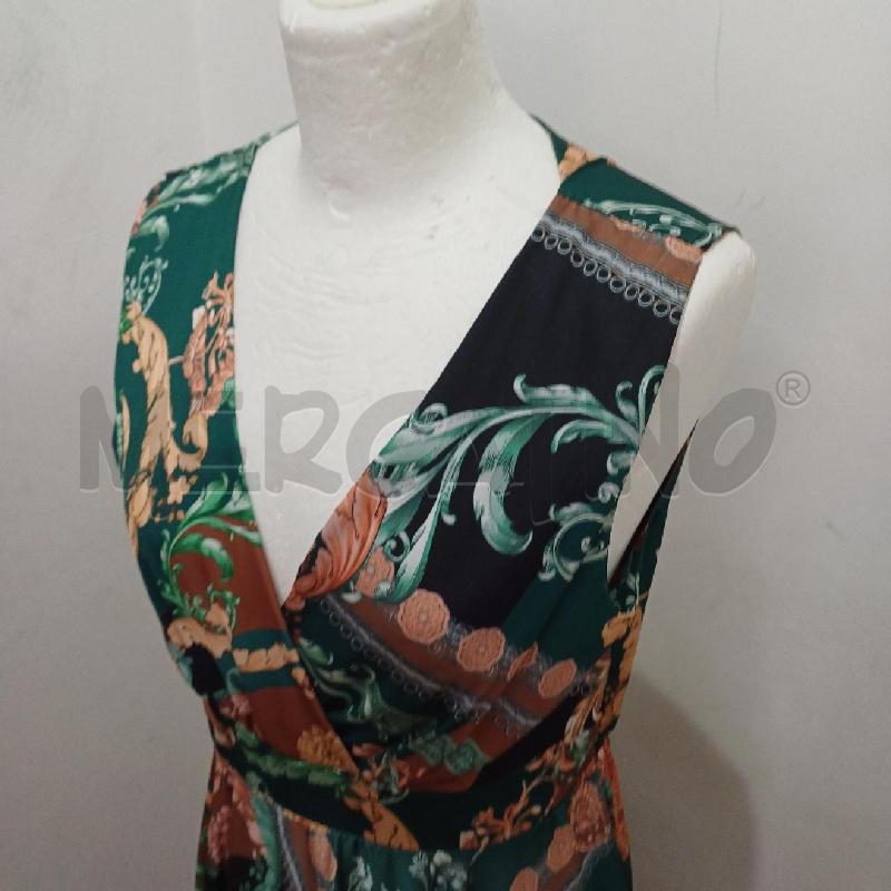 ABITO DONNA ELEGANTE VERDE MARRONE FANTASIA | Mercatino dell'Usato Alcamo 4