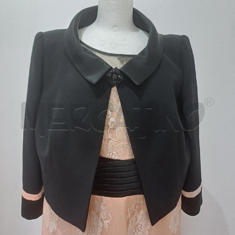 ABITO DONNA ELEGNATE TUBINO FONDO ROSA PIZZO+GIACCHINO NERO | Mercatino dell'Usato Alcamo 2