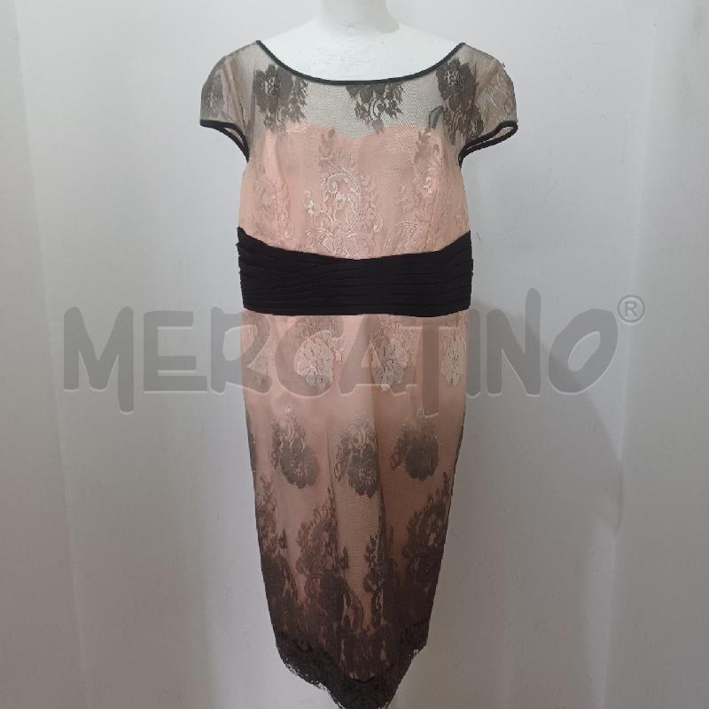 ABITO DONNA ELEGNATE TUBINO FONDO ROSA PIZZO+GIACCHINO NERO | Mercatino dell'Usato Alcamo 4