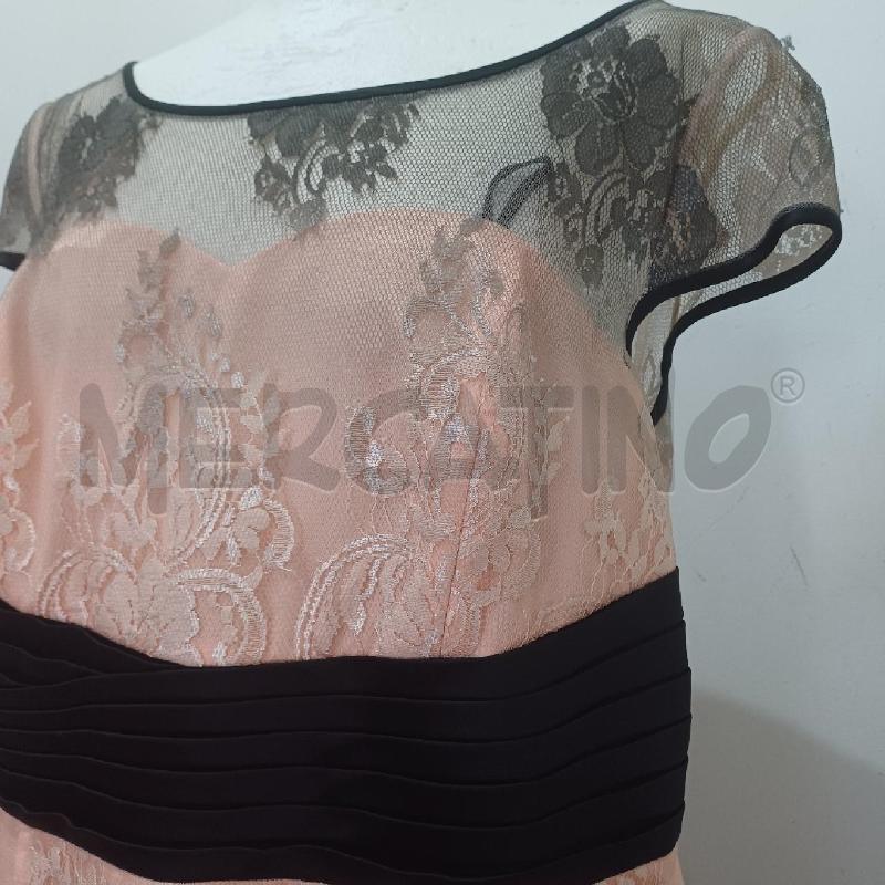 ABITO DONNA ELEGNATE TUBINO FONDO ROSA PIZZO+GIACCHINO NERO | Mercatino dell'Usato Alcamo 5