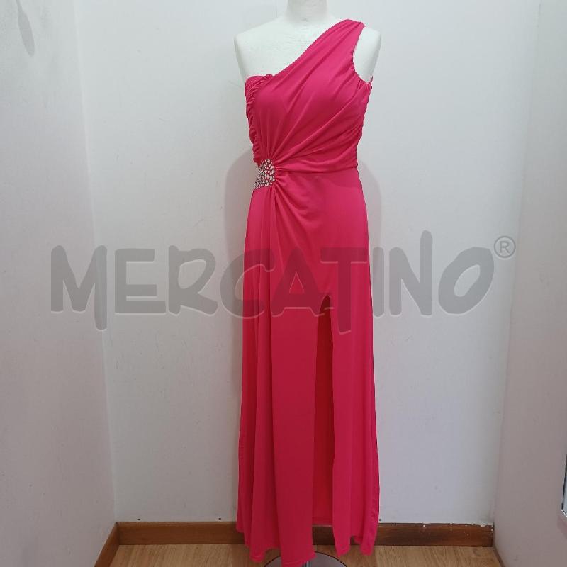 ABITO DONNA FUCSIA ELEGANTE RICCIO LATERALE PIETRE | Mercatino dell'Usato Alcamo 1