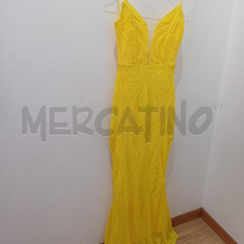 ABITO DONNA GIALLO ELEGANTE SIRENA PAILLETTES | Mercatino dell'Usato Alcamo 1