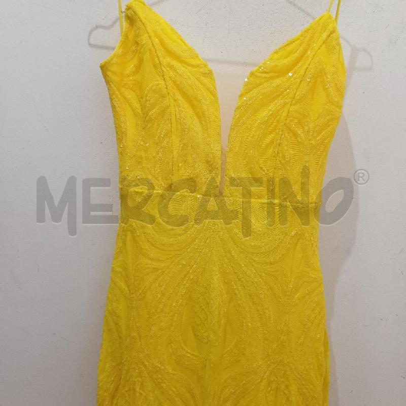 ABITO DONNA GIALLO ELEGANTE SIRENA PAILLETTES | Mercatino dell'Usato Alcamo 2