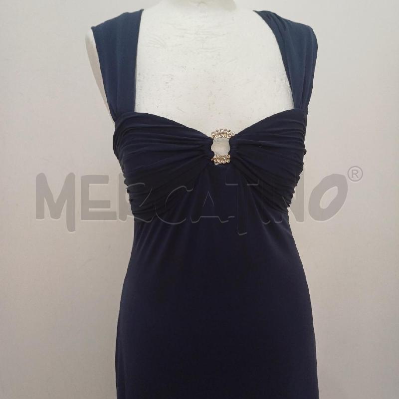 ABITO DONNA LUNGO BLU AD INCROCIO CON STRASS  | Mercatino dell'Usato Alcamo 2