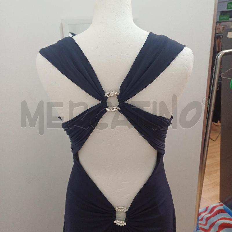 ABITO DONNA LUNGO BLU AD INCROCIO CON STRASS  | Mercatino dell'Usato Alcamo 3