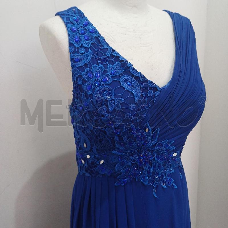 ABITO DONNA LUNGO ELEGANTE BLU ELETTRICO+STOLA | Mercatino dell'Usato Alcamo 4