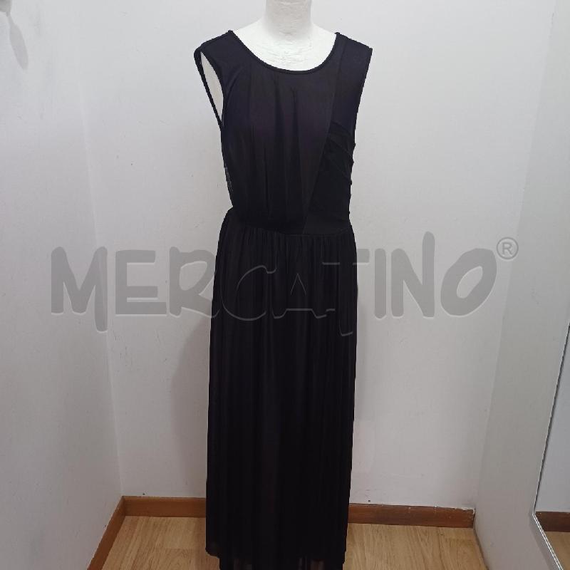 ABITO DONNA LUNGO NERO FONDO ROSA ARTIGLI | Mercatino dell'Usato Alcamo 1