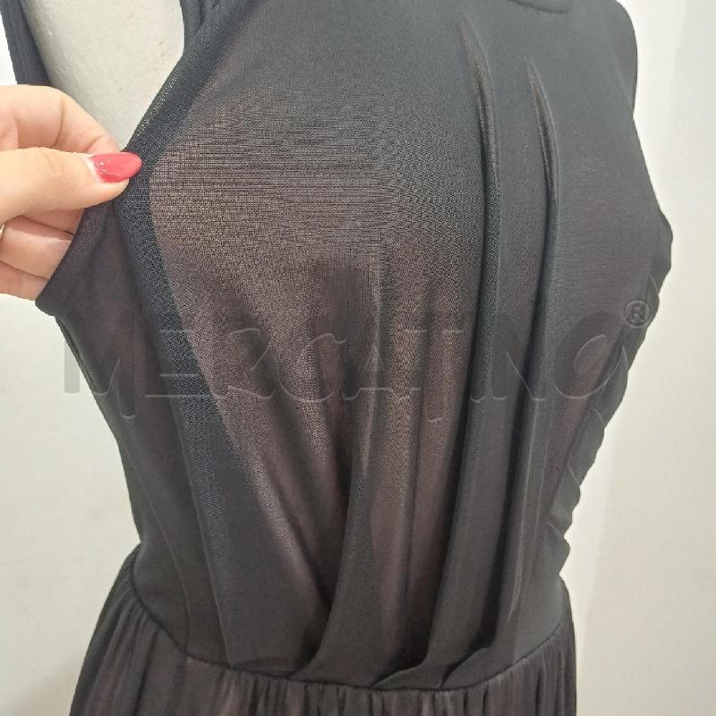 ABITO DONNA LUNGO NERO FONDO ROSA ARTIGLI | Mercatino dell'Usato Alcamo 3