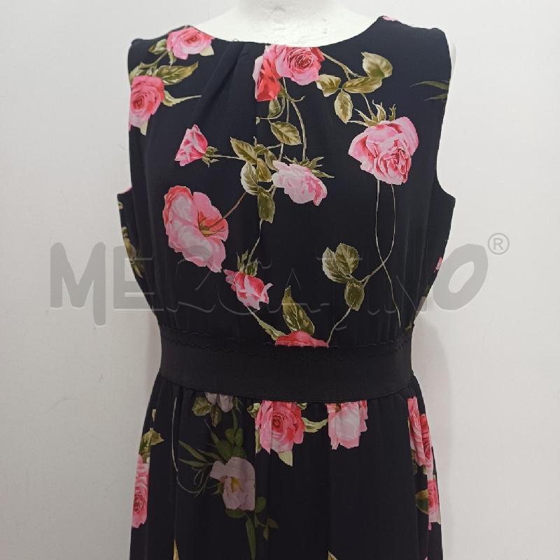 ABITO DONNA NERO ELEGANTE FIORI FUCSIA KAOS | Mercatino dell'Usato Alcamo 2