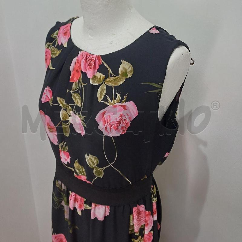 ABITO DONNA NERO ELEGANTE FIORI FUCSIA KAOS | Mercatino dell'Usato Alcamo 3