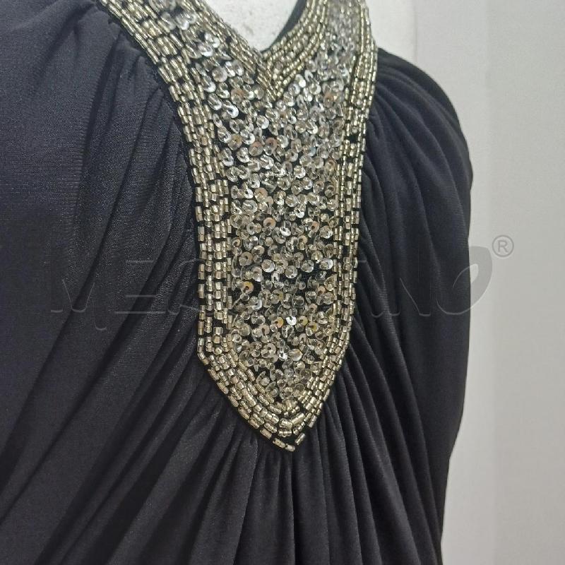 ABITO DONNA NERO ELEGANTE INCROCIO PERLINE E BORCHIETTE | Mercatino dell'Usato Alcamo 3
