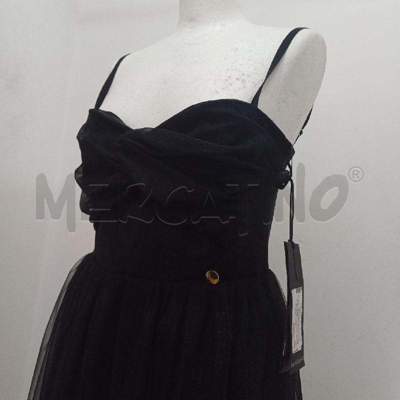 ABITO DONNA NERO TULLE MANGANO BRETELLINE | Mercatino dell'Usato Alcamo 2