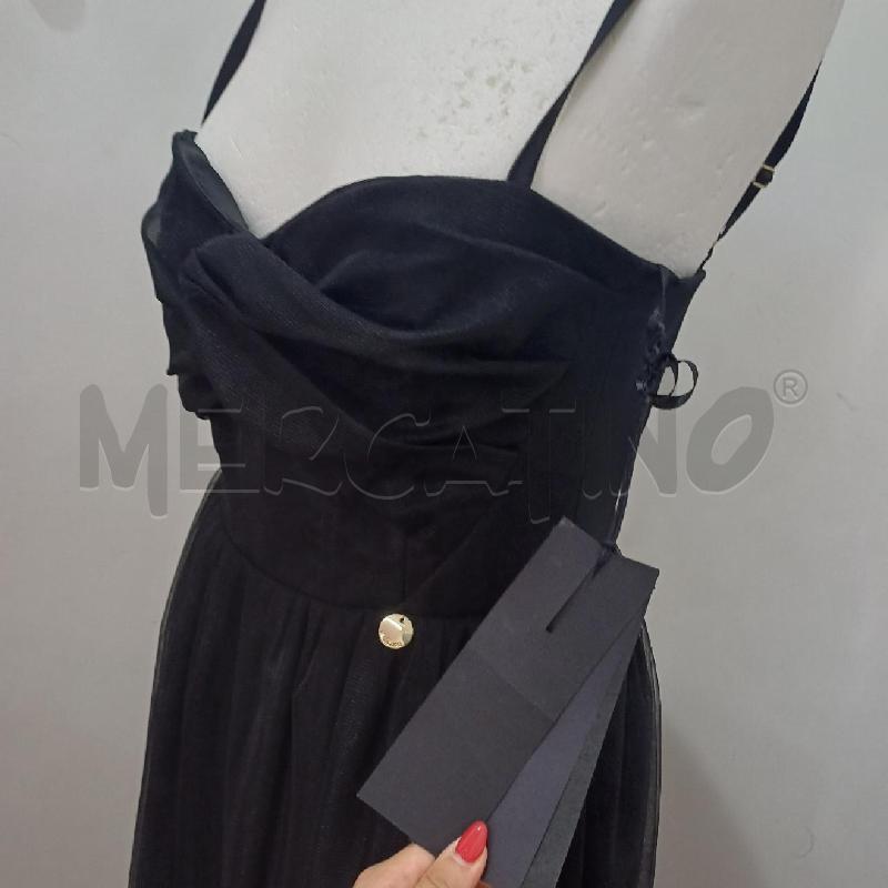 ABITO DONNA NERO TULLE MANGANO BRETELLINE | Mercatino dell'Usato Alcamo 4