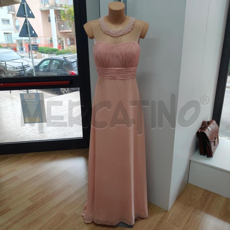 ABITO DONNA ROSA TULLE COLLO PERLE SUSANNA RIVIERI | Mercatino dell'Usato Alcamo 1