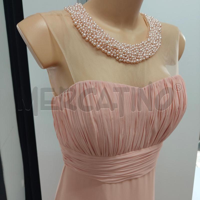 ABITO DONNA ROSA TULLE COLLO PERLE SUSANNA RIVIERI | Mercatino dell'Usato Alcamo 4