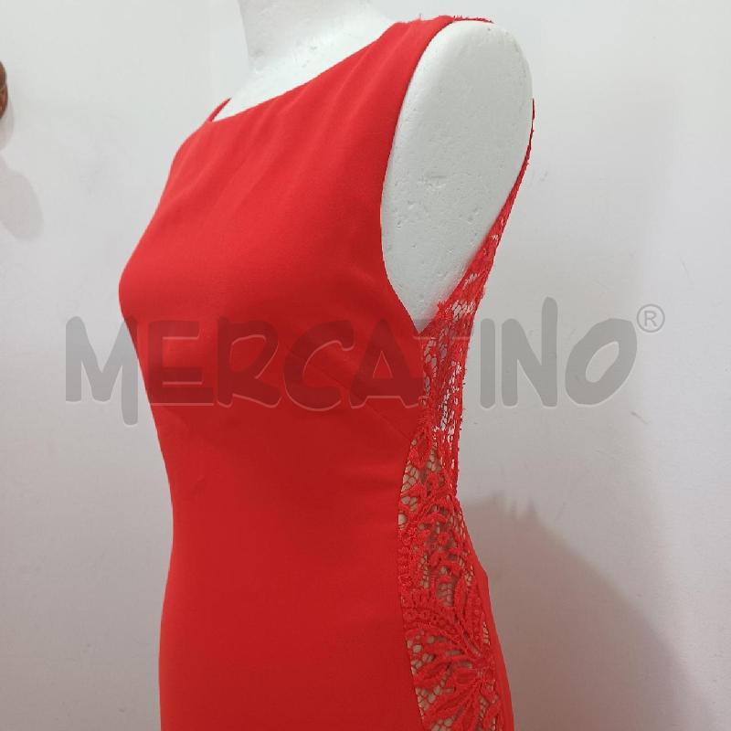 ABITO DONNA ROSSO ELEGANTE PIZZO DIETRO SIRENA | Mercatino dell'Usato Alcamo 2