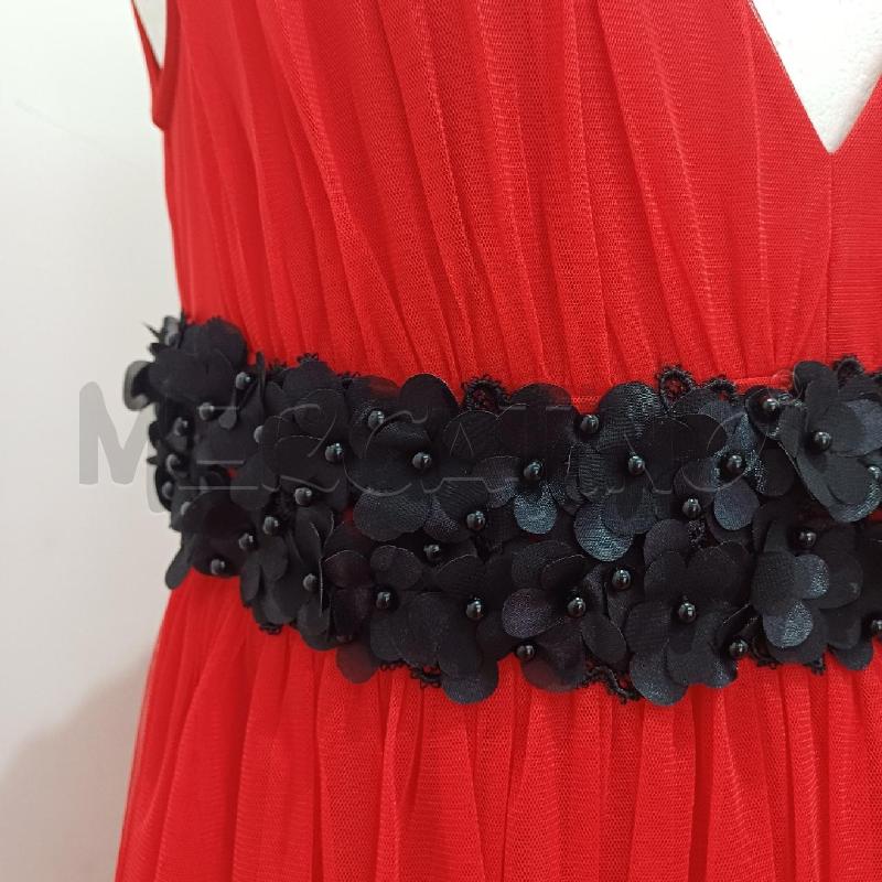 ABITO DONNA ROSSO TULLE FIORI NERI RELISH | Mercatino dell'Usato Alcamo 3