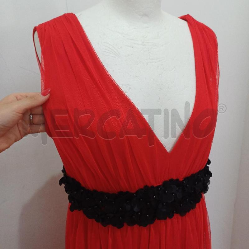 ABITO DONNA ROSSO TULLE FIORI NERI RELISH | Mercatino dell'Usato Alcamo 4
