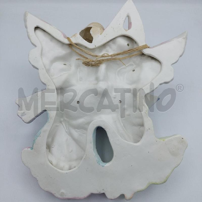 ACQUASANTIERA BISCUIT 2 ANGELI BIANCO ROSA VERDE  | Mercatino dell'Usato Alcamo 3