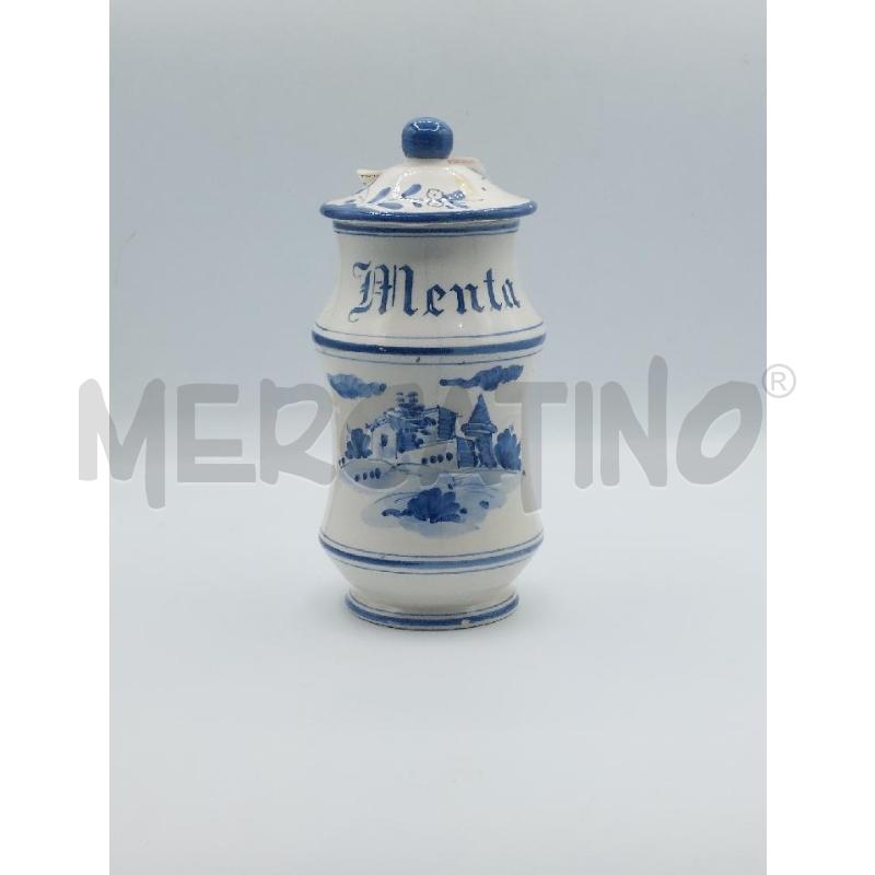 ALBARELLO CERAMICA MENTA BIANCO BLU | Mercatino dell'Usato Alcamo 1