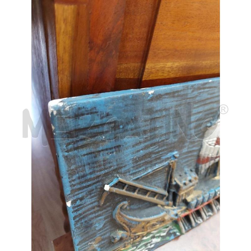 BASSORILIEVO NAVE TRIREME ROMANA IN GESSO DIPINTA | Mercatino dell'Usato Alcamo 3