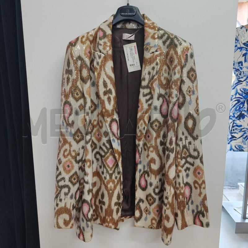 BLAZER DONNA PANNA PAILLETTES BEIGE PANNA ROSA | Mercatino dell'Usato Alcamo 1