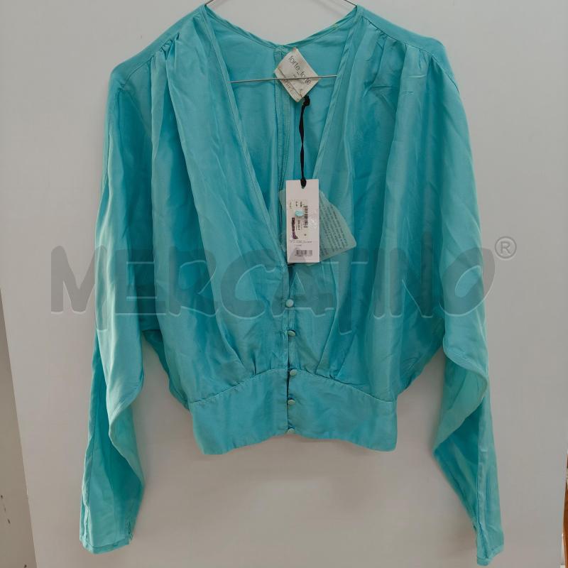 BLUSA DONNA SETA VERDE ACQUA FORTE_FORTE | Mercatino dell'Usato Alcamo 1